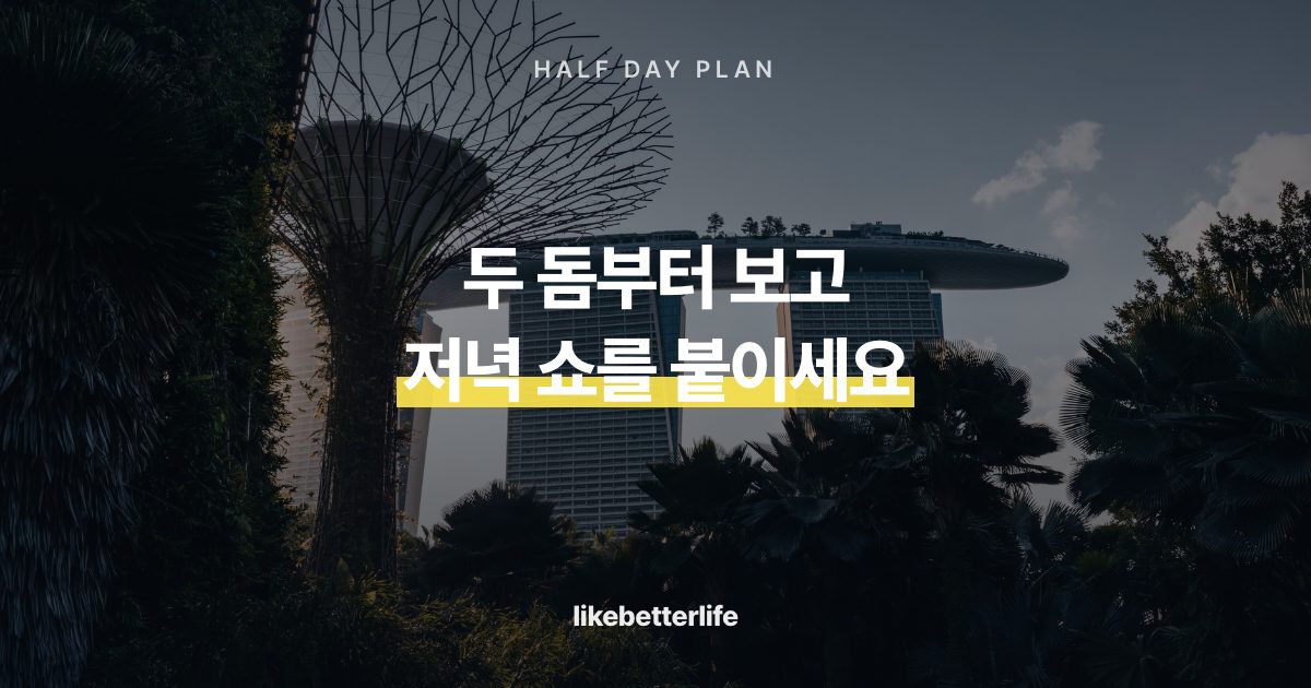 마리나베이 반나절 일정